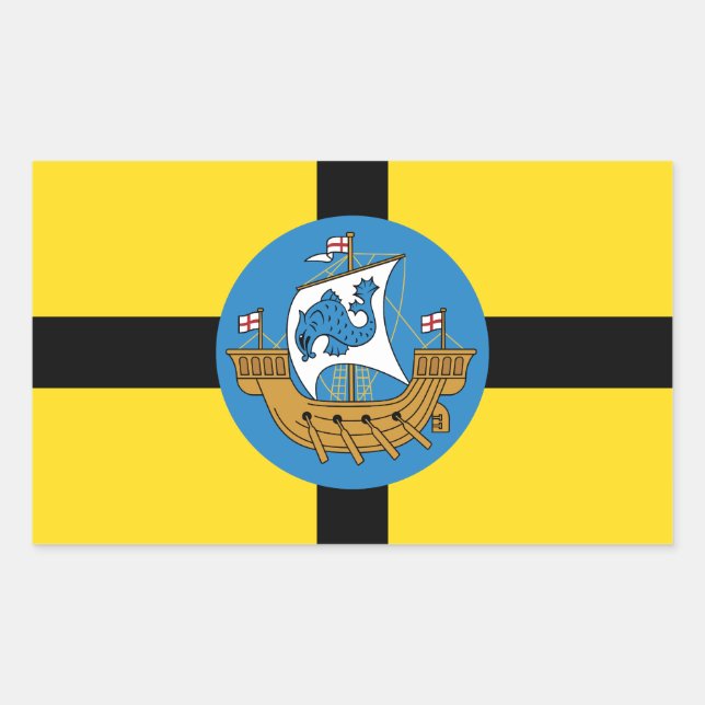 Sticker Rectangulaire Drapeau de Wellington City, New Zealand Magnet (Devant)