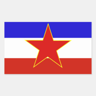 Sticker Rectangulaire Drapeau de Yougoslavie