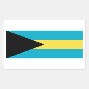 Sticker Rectangulaire Drapeau des Bahamas