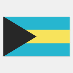 Sticker Rectangulaire Drapeau des Bahamas