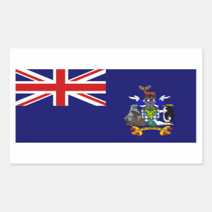 Sticker Rectangulaire Drapeau des îles de Géorgie du Sud et Sandwich du 