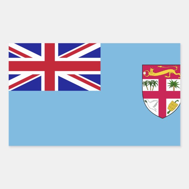 Sticker Rectangulaire Drapeau des îles Fidji (Devant)