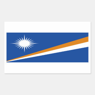 Sticker Rectangulaire Drapeau des Îles Marshall/Marshallese