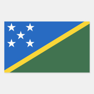 Sticker Rectangulaire Drapeau des Îles Salomon