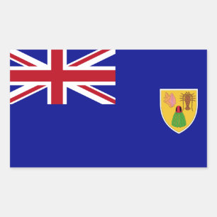 Sticker Rectangulaire Drapeau des Îles Turques et Caïques