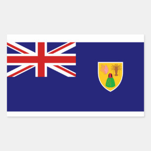 Sticker Rectangulaire Drapeau des îles Turques et Caïques
