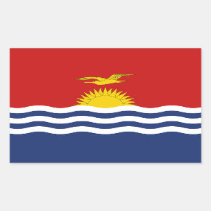 Sticker Rectangulaire Drapeau des Kiribati
