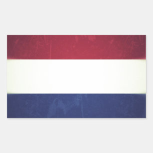 Sticker Rectangulaire Drapeau des Pays-Bas