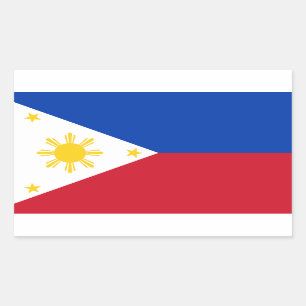 Sticker Rectangulaire Drapeau des Philippines