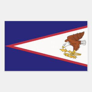 Sticker Rectangulaire Drapeau des Samoa américaines