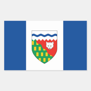 Sticker Rectangulaire Drapeau DES TERRITOIRES DU NORD-OUEST