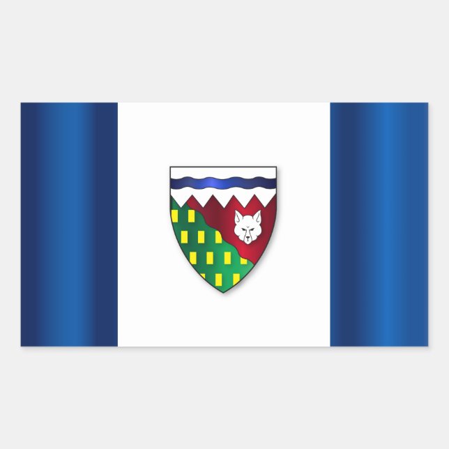 Sticker Rectangulaire drapeau des Territoires du Nord-Ouest (Devant)