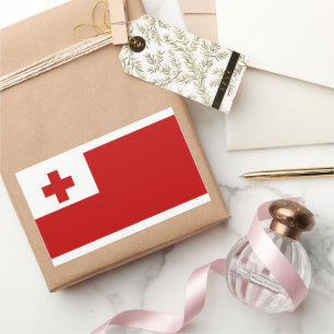Sticker Rectangulaire Drapeau des Tonga