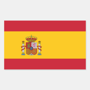 Sticker Rectangulaire drapeau d'espagne