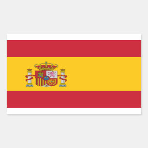Sticker Rectangulaire drapeau d'espagne