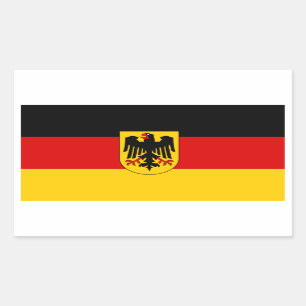 Sticker Rectangulaire Drapeau d'état allemand