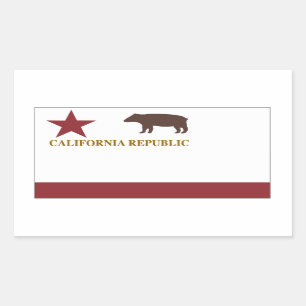 Sticker Rectangulaire Drapeau d'état de Californie