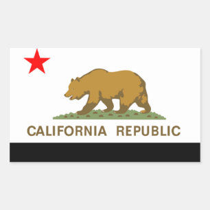 Sticker Rectangulaire Drapeau d'État de Californie