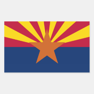 Sticker Rectangulaire Drapeau d'État de l'Arizona