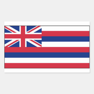 Sticker Rectangulaire Drapeau d'État d'Hawaii