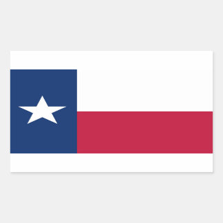 Sticker Rectangulaire Drapeau d'état du Texas - couleur authentique de h