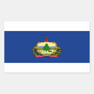 Sticker Rectangulaire Drapeau d'état du Vermont