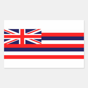 Sticker Rectangulaire Drapeau d'Hawaï