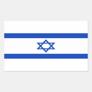 Sticker Rectangulaire Drapeau d'Israël