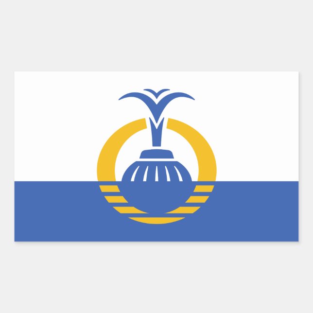 Sticker Rectangulaire Drapeau d'Orlando, Floride (Devant)