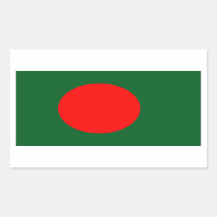Sticker Rectangulaire Drapeau du Bangladesh