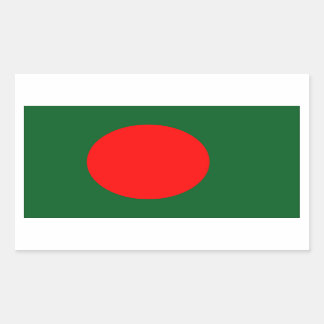 Sticker Rectangulaire Drapeau du Bangladesh