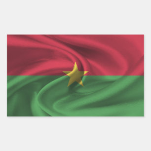 Sticker Rectangulaire Drapeau du Burkina Faso