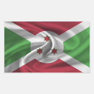 Sticker Rectangulaire Drapeau du Burundi