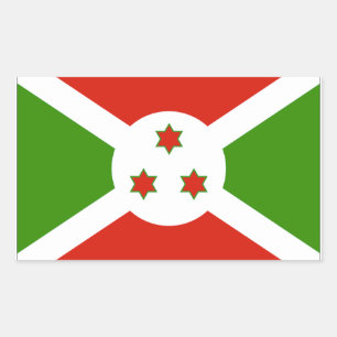 Sticker Rectangulaire Drapeau du Burundi