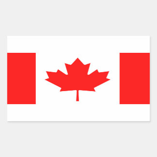 Sticker Rectangulaire Drapeau du Canada