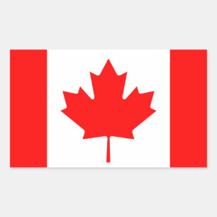 Sticker Rectangulaire Drapeau du Canada