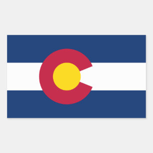 Sticker Rectangulaire Drapeau du Colorado
