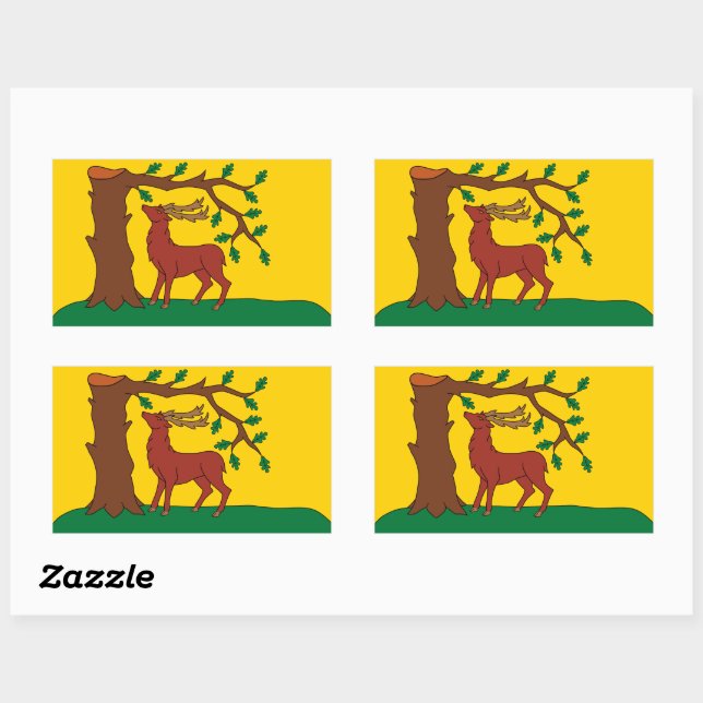 Sticker Rectangulaire Drapeau du comté historique de Berkshire Rectangul (Feuille)