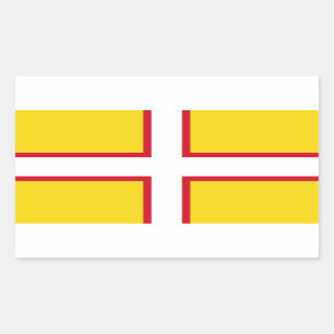 Sticker Rectangulaire Drapeau du Dorset