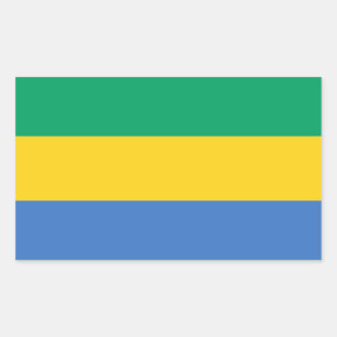 Sticker Rectangulaire Drapeau du Gabon