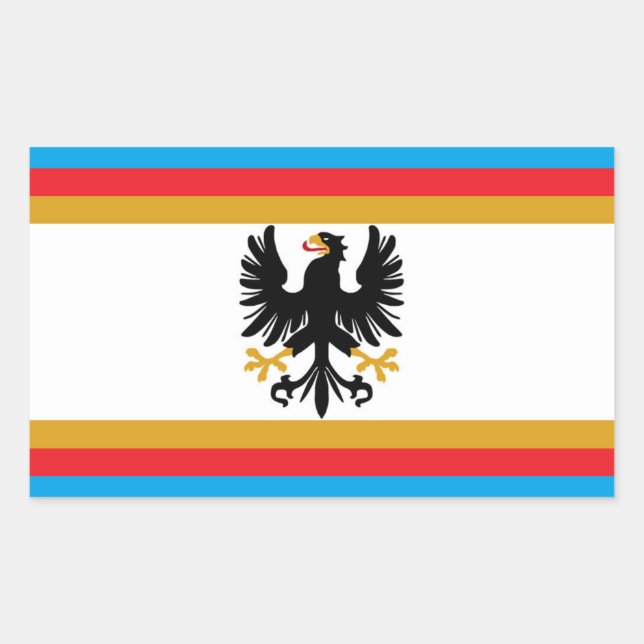 Sticker Rectangulaire Drapeau du Grand-Duché de Prusse orientale (Devant)