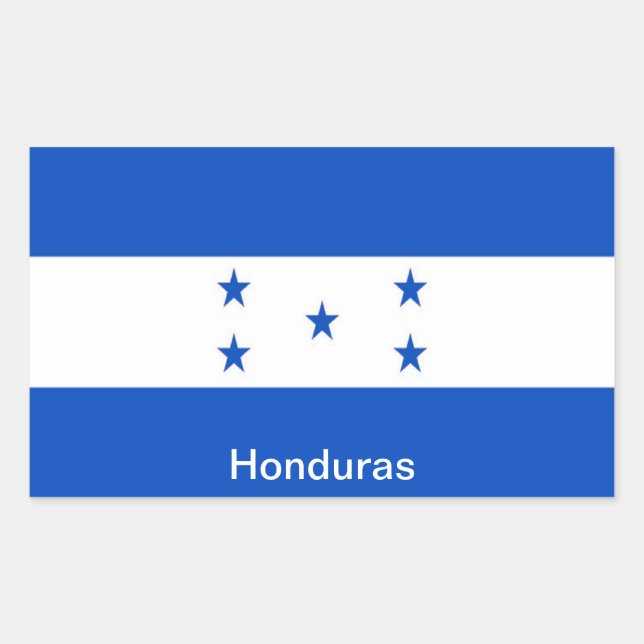 Sticker Rectangulaire Drapeau du Honduras (Devant)
