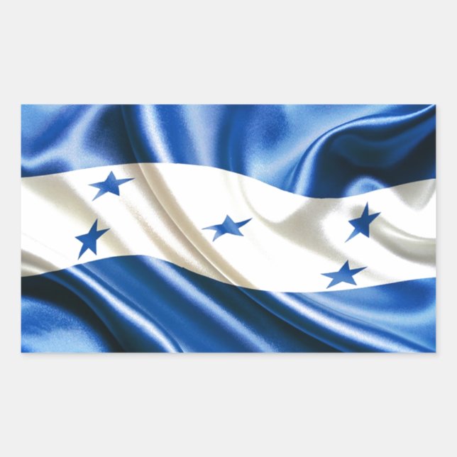 STICKER RECTANGULAIRE DRAPEAU DU HONDURAS (Devant)