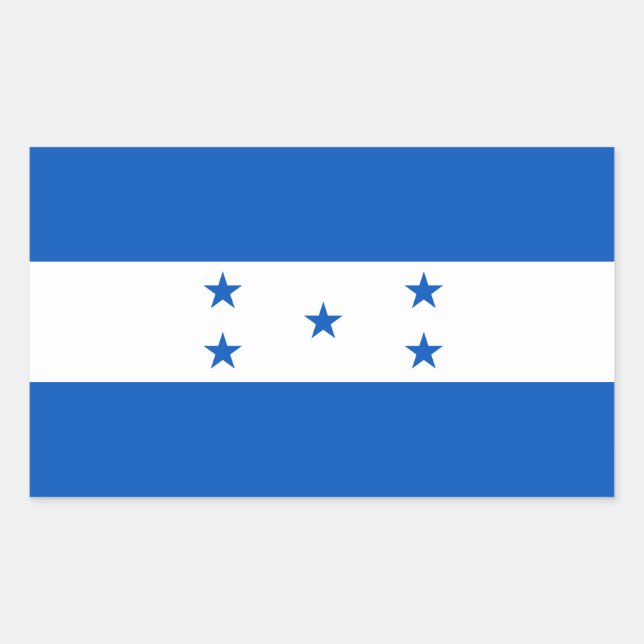 Sticker Rectangulaire Drapeau du Honduras (Devant)