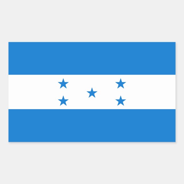 Sticker Rectangulaire Drapeau du Honduras (Devant)