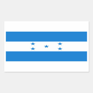 Sticker Rectangulaire Drapeau du Honduras HN