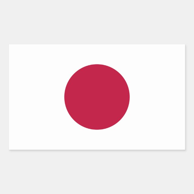 Sticker Rectangulaire Drapeau du Japon (Devant)