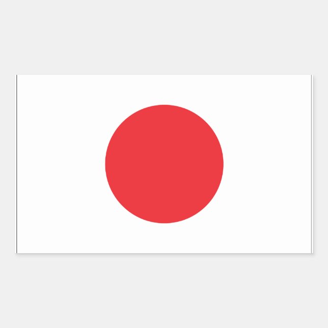 Sticker Rectangulaire Drapeau du Japon (Devant)