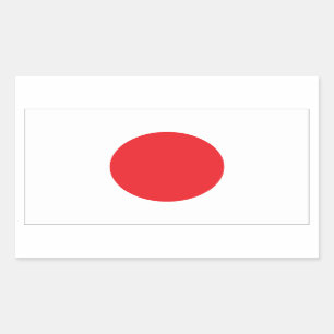 Sticker Rectangulaire Drapeau du Japon
