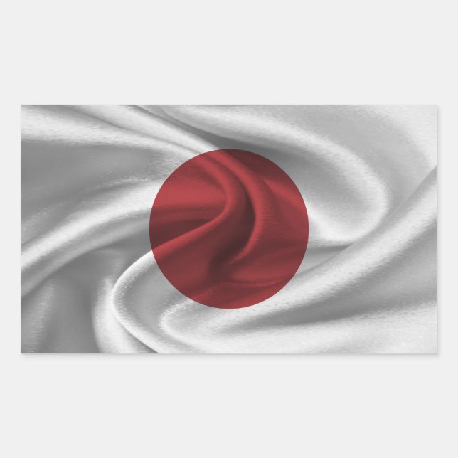 Sticker Rectangulaire Drapeau du Japon (Devant)